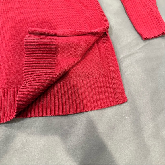 Crown & Ivy Curvy Women's Sweater Red Cowl Neck Size 2X - Picture 5 of 8
